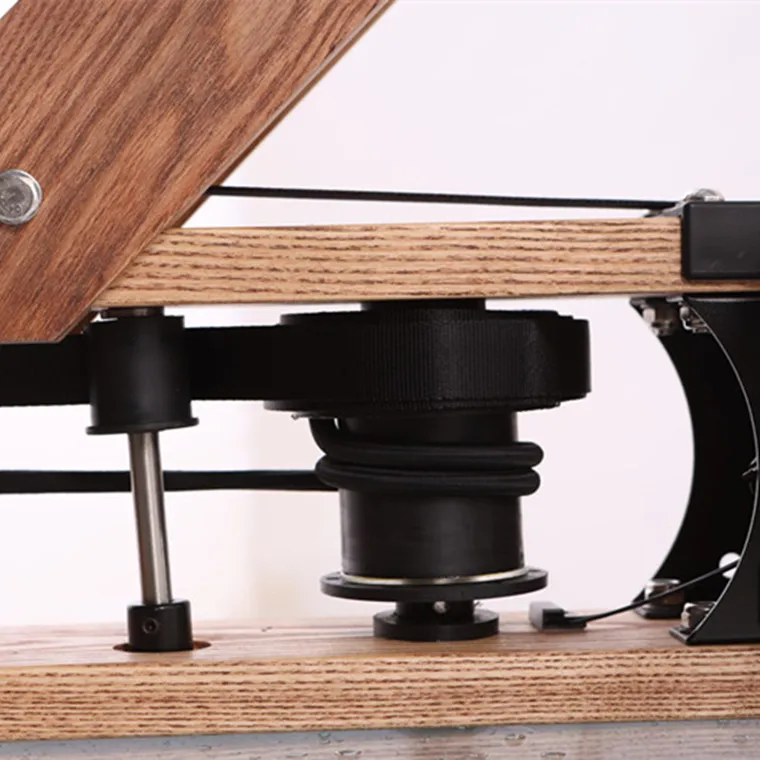 Wooden folding rowing machine Folding water resistance Household aerobic fitness equipment