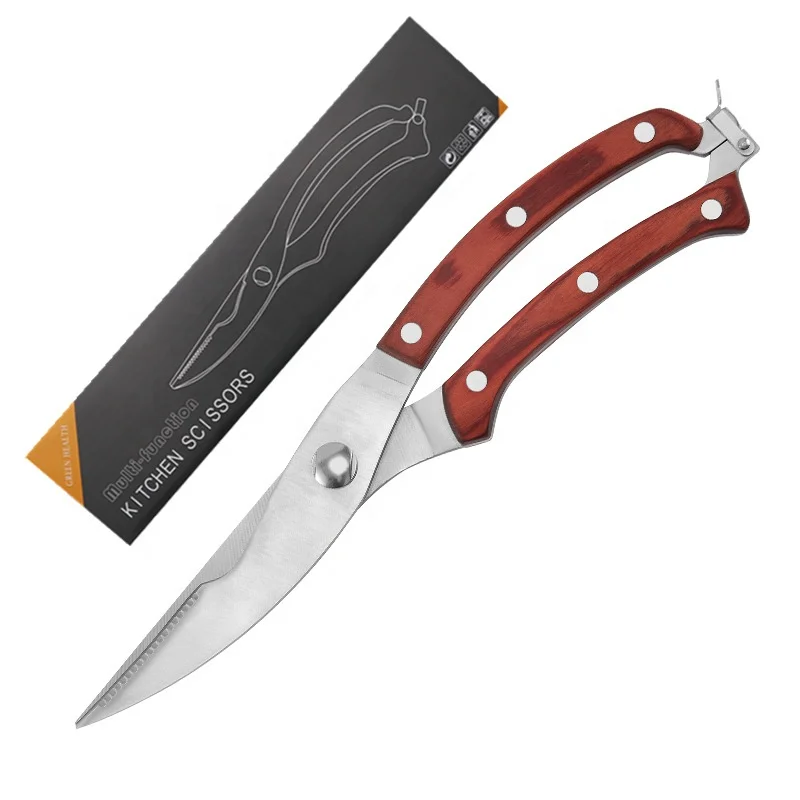New Powerful Household Stainless Steel Sharp Chicken Bone Scissors Multi-functional Kitchen Scissors