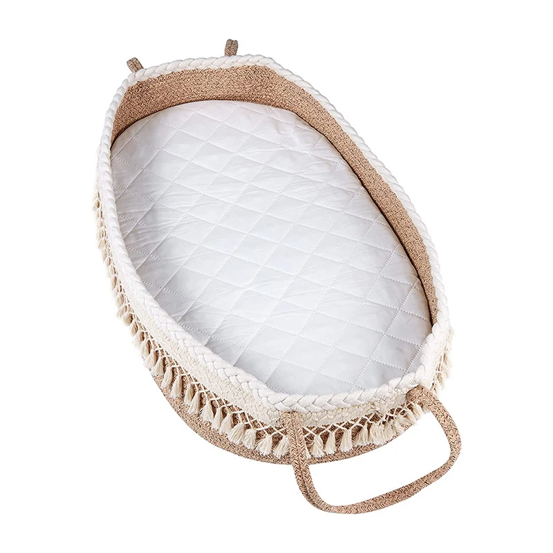 Extra Travel Diaper pad cpc baby changing basket Cotton Rope Moses Basket for babies moq