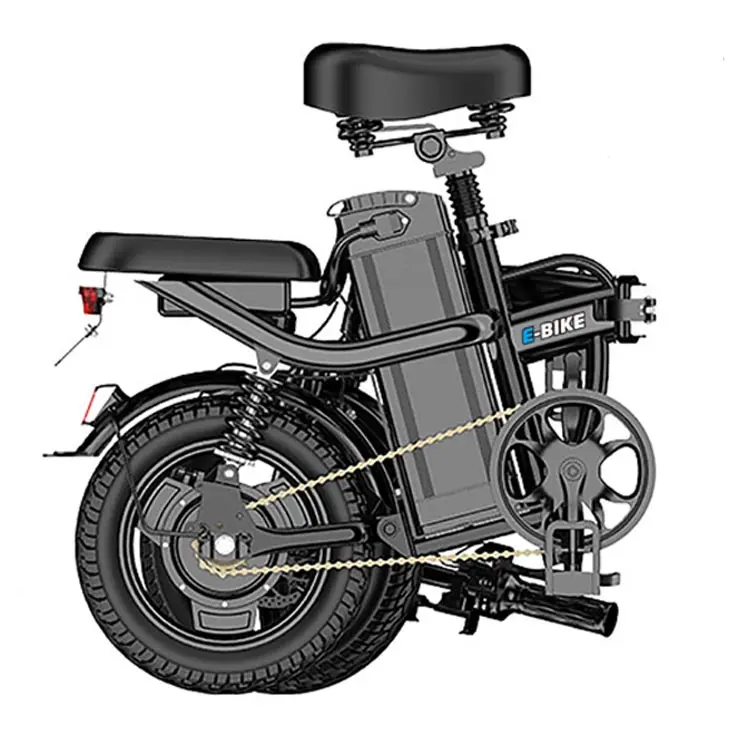 Factory Hot Sale Folding Electric Bicycle14 inch 48V10AH 40KM  400W  LCD Display Electric City Bike Electric Bike