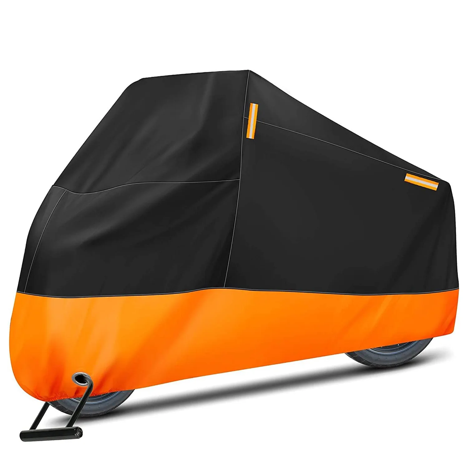 Waterproof UV Protection Snow Sun Prevention Dust Proof Lock Hole Reflection Stripes Design Secure Practical Motorcycle Cover