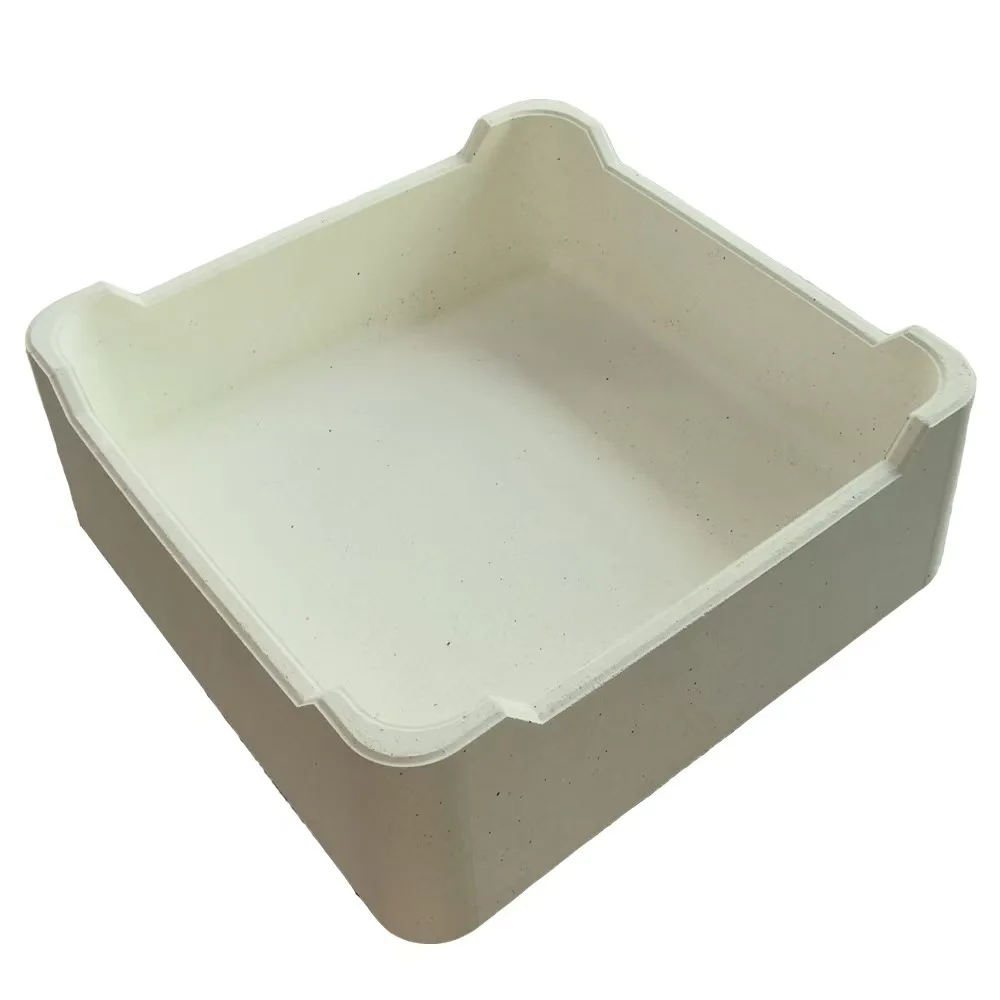 AL-M High Temperature Kiln Sagger Recrystallised Silicon Carbide with Mgo SiO2 Pipe Pattern Custom Cutting Moulding Services