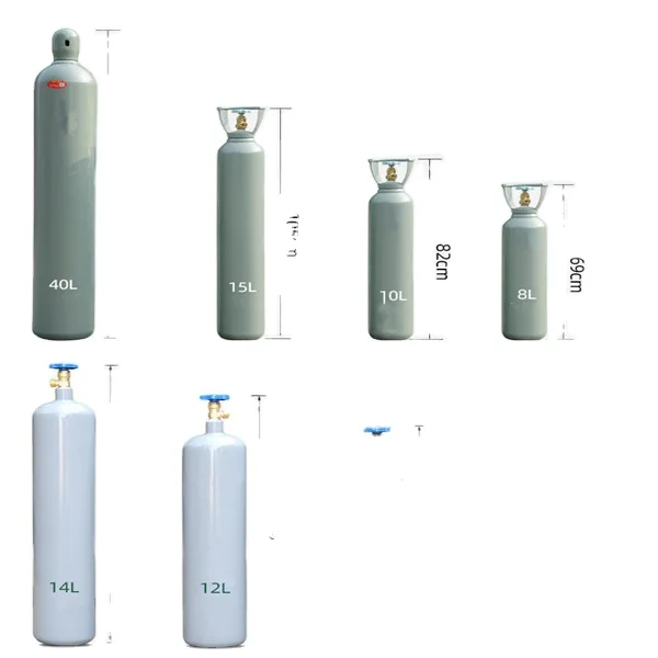 GOGO 1L/2L/4L/5L/8L/10L/15L/20L/40L Oxygen Balloon Medical Gas Cylinder Regulator