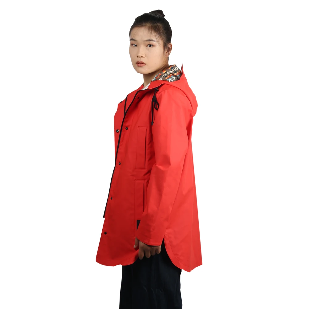 Ladies skiing waterproof raincoat Fashion hiking camping adventure warm coat windproof angling jacket PU coating OEM minimalism