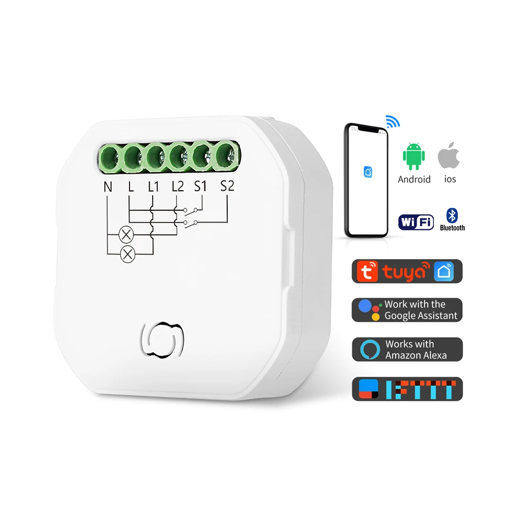TAWOIA 2022 новый дизайн 2 клавиши с Wi-Fi интеллектуальный модуль переключателя Беспроводной Выключатель