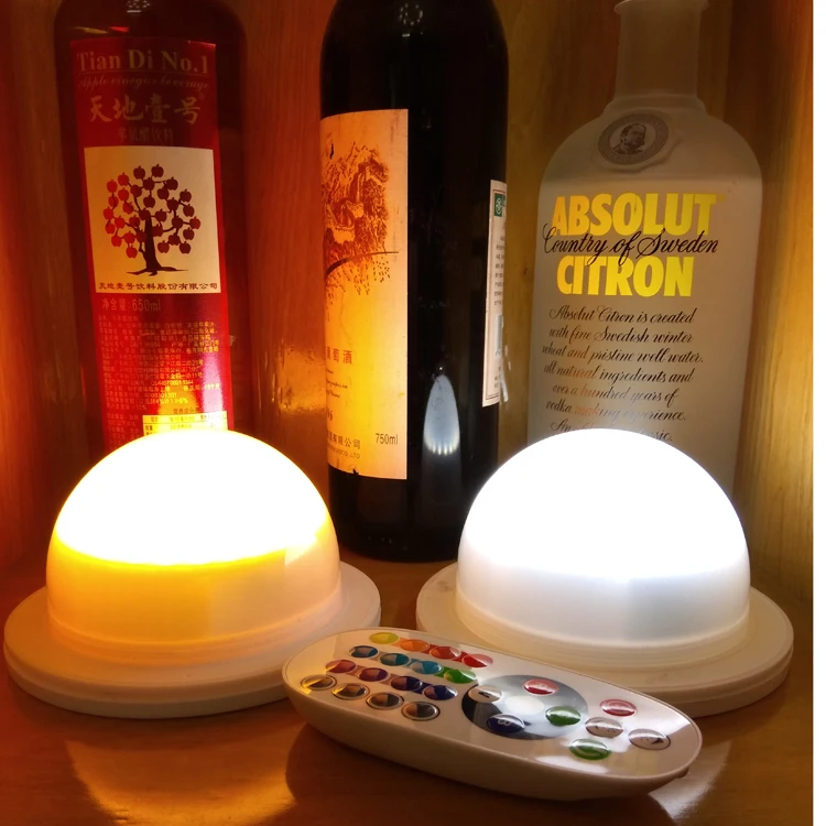 Factory Wholesale Super Bright 38LEDs rechargeable battery color changing led lampwick with remote control for something bright