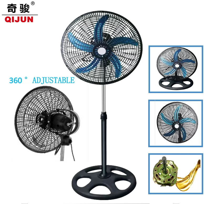 South America Peru Market Hot Sale Model 18 inch 3 in 1 Floor Stand Fan  Adjustable Moving Width Strong Air Winding Round Base