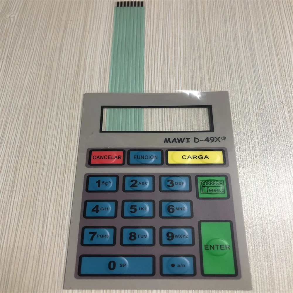 Manufacturer tactile keyboard embossing button membrane switch keypad with metal dome