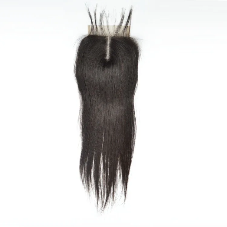 10A Grade Brazilian Lace Closure Brazilian Straight Hair 4 By 4 Lace Closure Virgin Human Hair Middle Part 5 5 Lace Closure