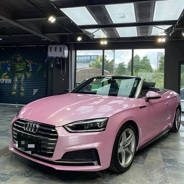 Car Body Sticker Vinyl Car Wrap Macaron Cherry Pink Color Change PVC Film