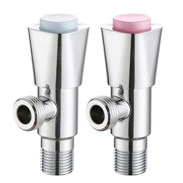 Chrome Hot Cold Water Angle valve Wall Mounted Stainless Steel Water Valve
