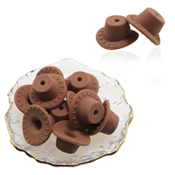 Factory Bulk Silicone Teething Focal Loose Beads For Pens Bead Wristlet Keychain Bracelet Cowboy Hat Wholesale Silicone Beads