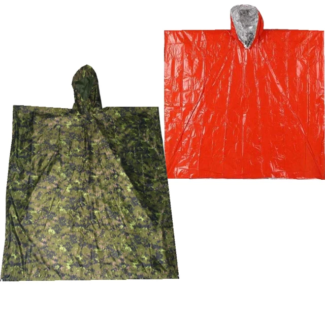 Outdoor Raincoat Camping Emergency Cold Protection Insulation Outdoor Survival Windproof Life-saving Poncho Equipment