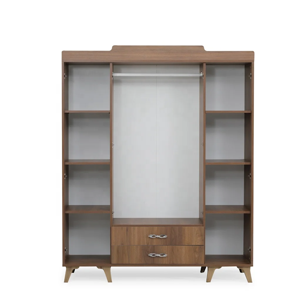 Wardrobe MDF wooden made smart furniture customized sizes and colors Turkish home furniture saving place