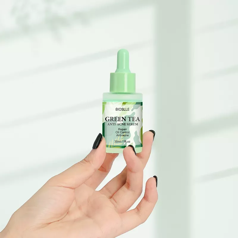 BIOSLLE Green Tea Oil Control Pore Shrink Face Serum Whitening Remove Dark Spots Improve Acne Blackheads Dry Skin Care Korean Co
