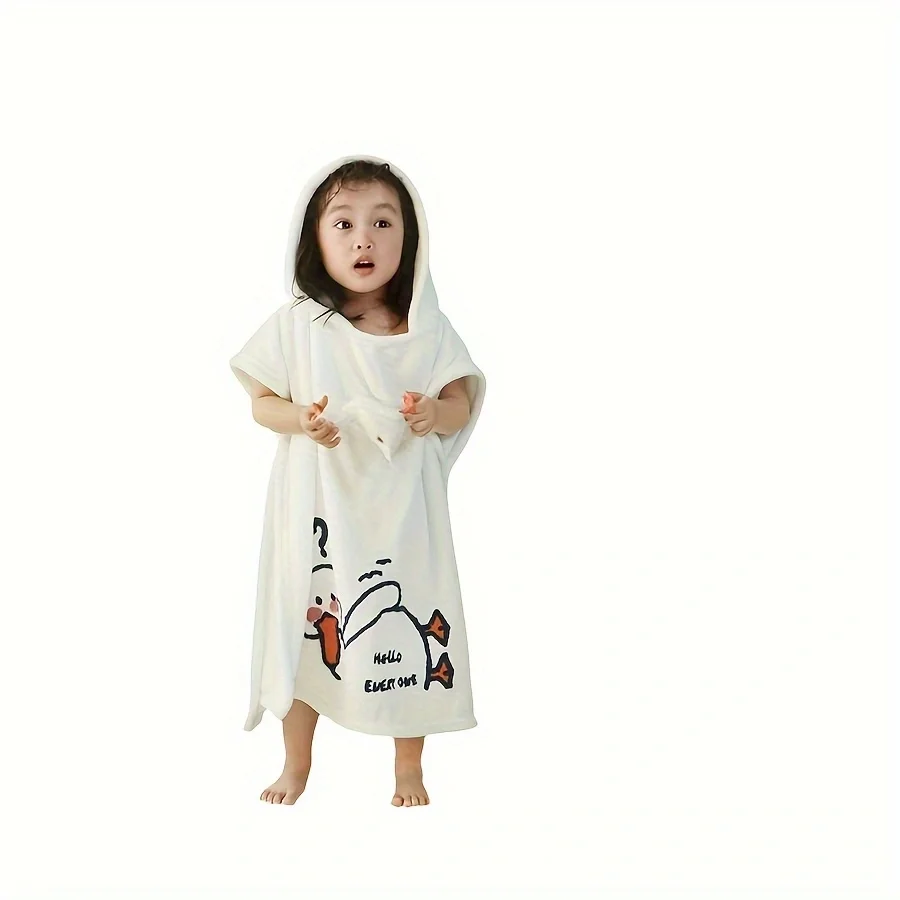 Good quality soft baby towel wholesale cotton kids poncho beach towel with hooded