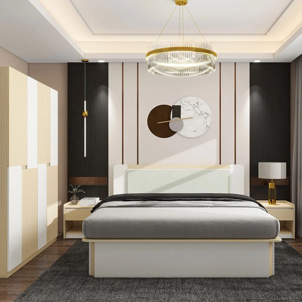 Hotel Furniture Bedroom Set King Size Sliding Cabinets Wardrobe Closet Modern Furniture Set Bedroom Sets