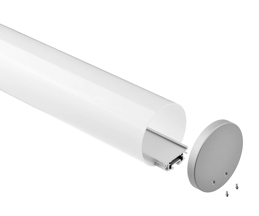 Glite круглая форма алюминиевый профиль GL-60/GL-120 60 мм/120 мм диаметр поверхности/Подвесной Настенный 6063 материал изготовленный на заказ длина/цвет
