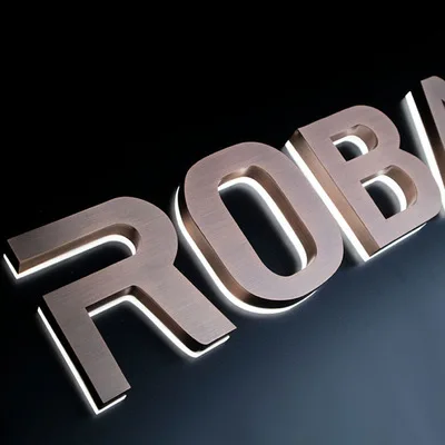 Fashion Advertising Logo Full Lit Lettering LED Signs background wall production lights Outdoor