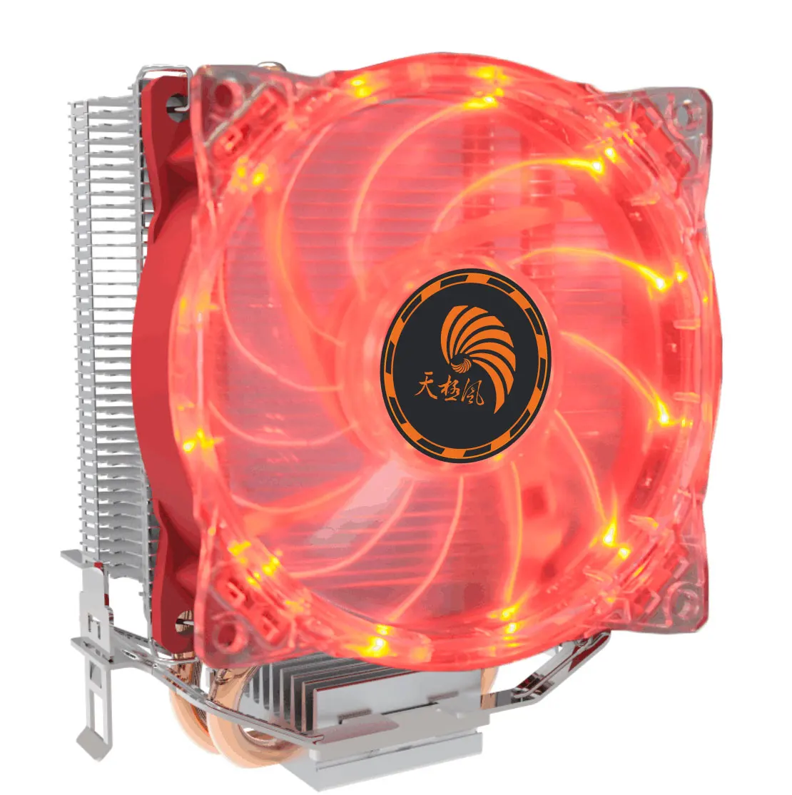 Конкурентоспособная цена медная труба процессор теплоотвод с красным светодиодом