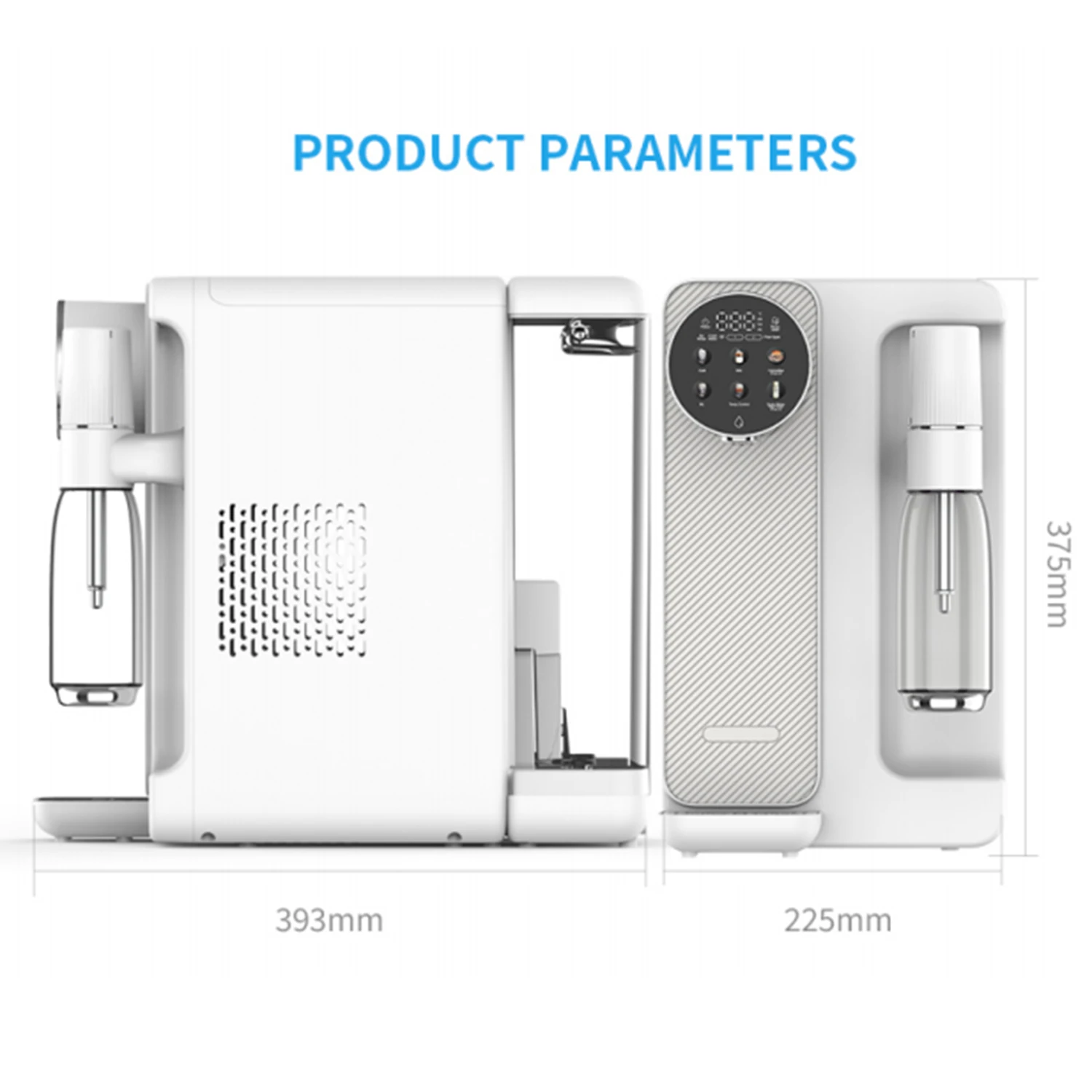 Home Countertop Hot Water Dispenser Soft Drink Co2 Carbonator Soda And Sparkling Water Maker