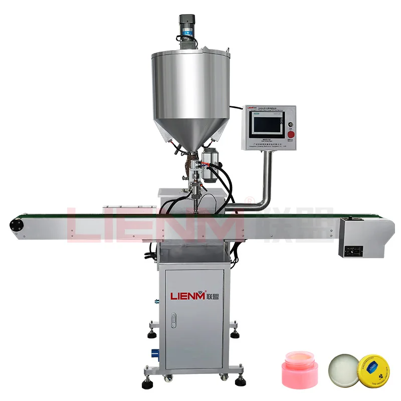 LIENM Constant Temperature Heating Paste Filling Machine Ointment Hair Wax Cosmetics Petroleum Jelly Filling Machine