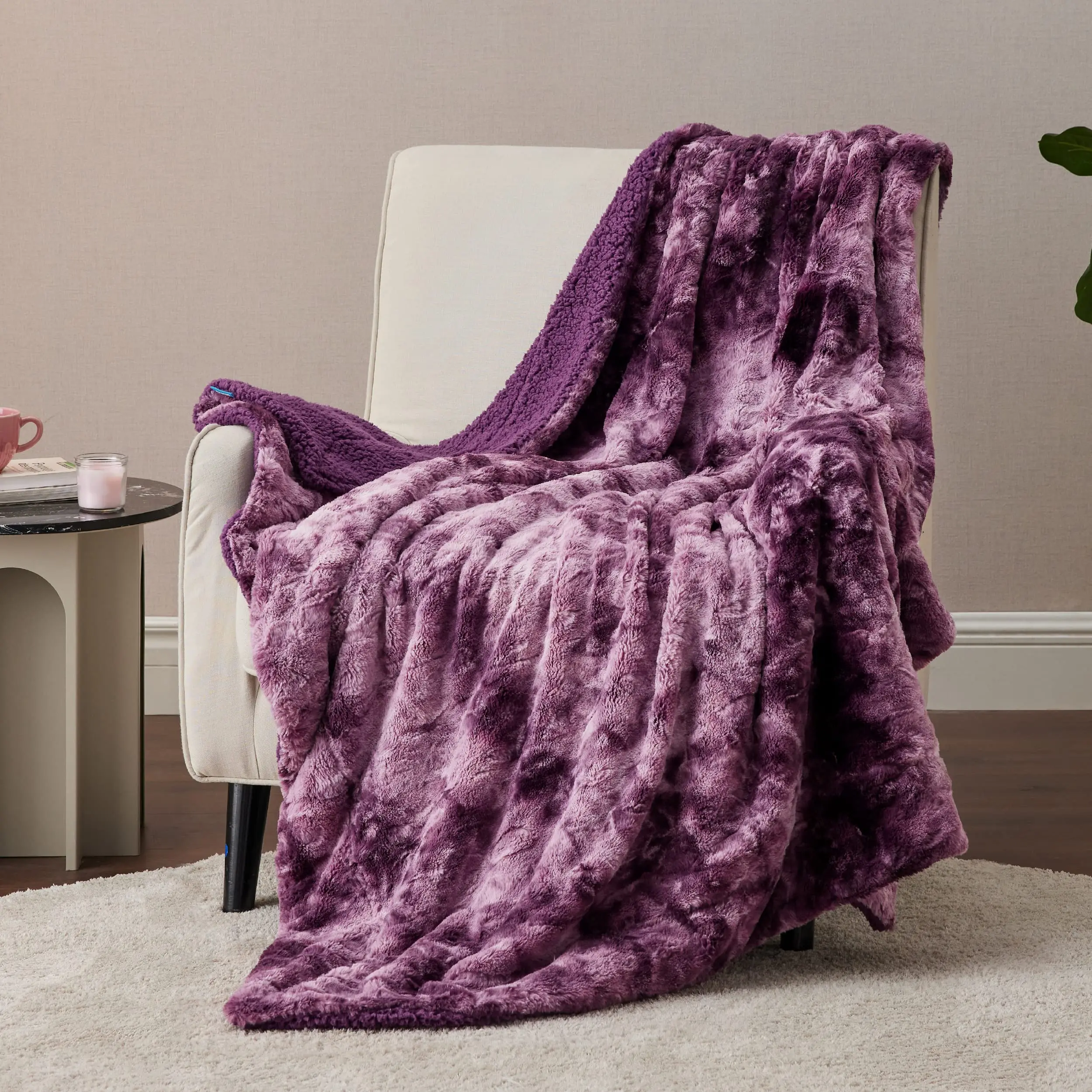 Wholesale Super Soft Faux Fur Throw Blanket for Couch Sherpa Fuzzy Plush Warm Wool Blanket for Sofa Bed