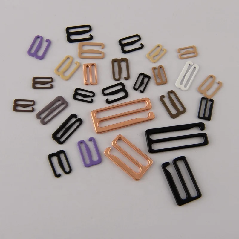 Nickel Free Colorful Bra Strap Buckle Clasp Adjustment Slide Parts
