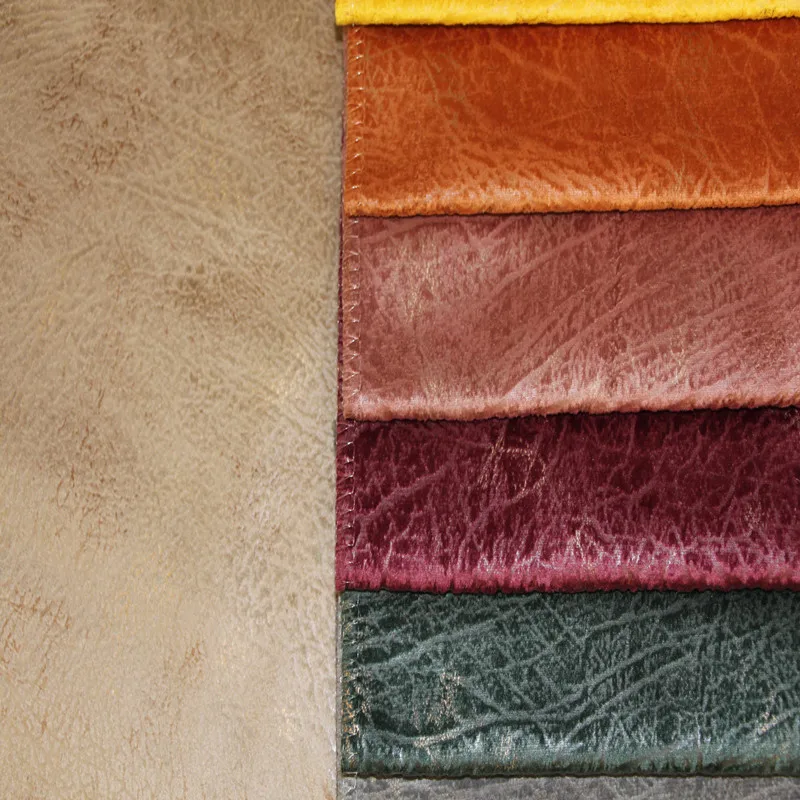 Wholesale Luxury Bronzing Holland Velvet with fleece Upholstery Fabric Suppliers