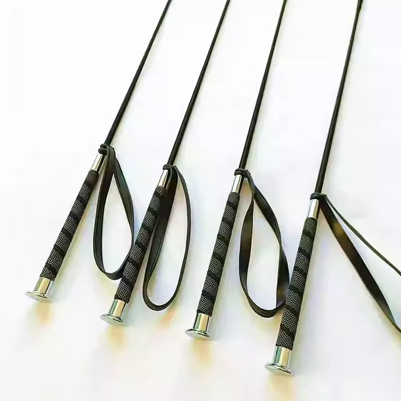 Horshi Riding Crop Whip Premium Quality Jump Bat Whip Equestrian Horse Whip with Rubber Wrist Strap