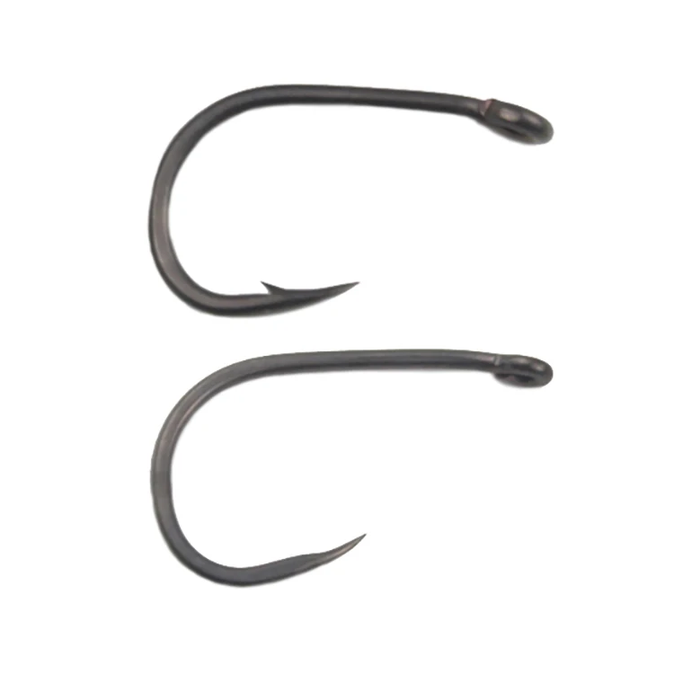 100 шт разного размера без бородки волос Rig крючок из высокоуглеродистой стали с широкими Экстрим круг прямые изогнутые колючий карп рыболовные крючки