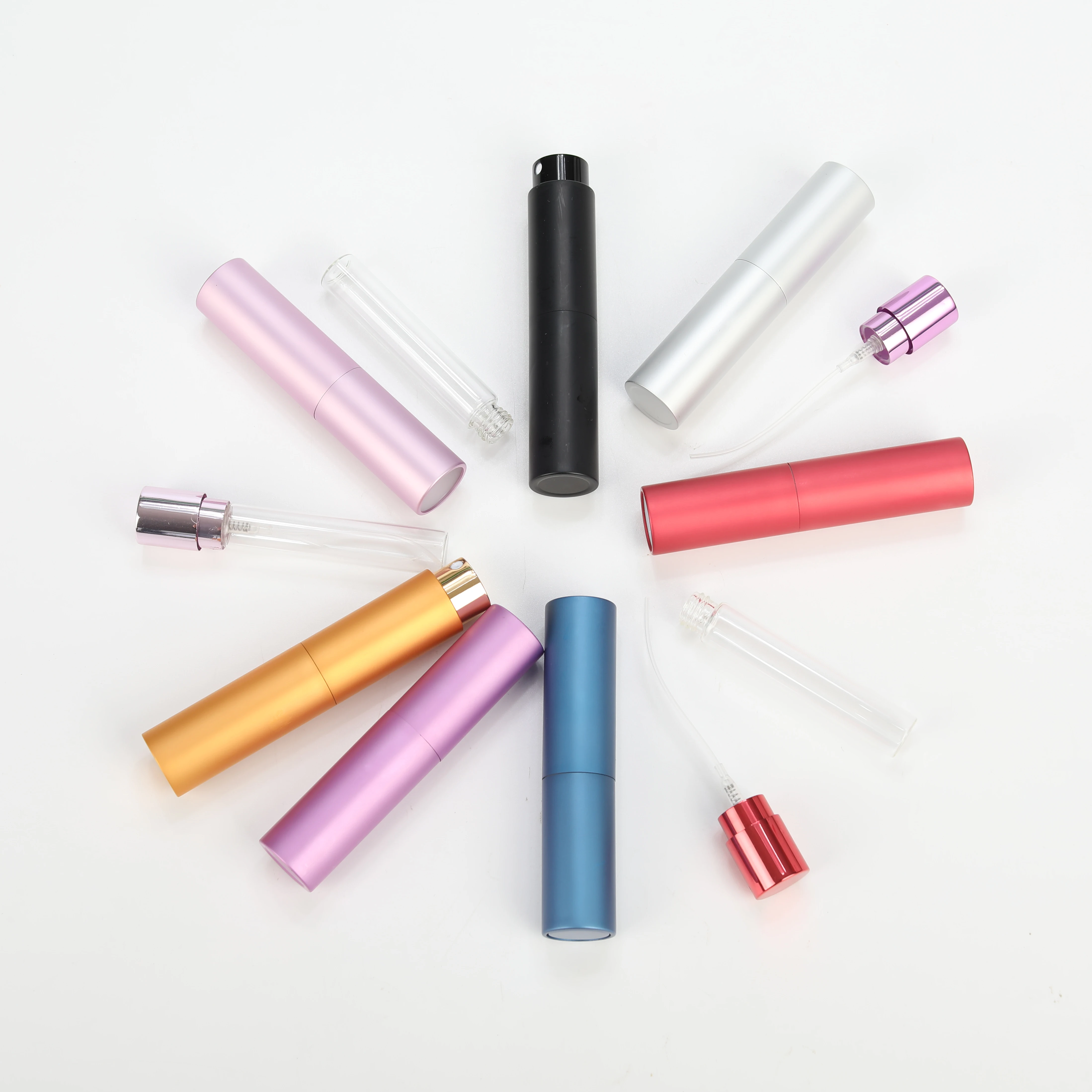 8ml 10 ml travel portable bottom refill perfume atomizer bottle with spray applicator