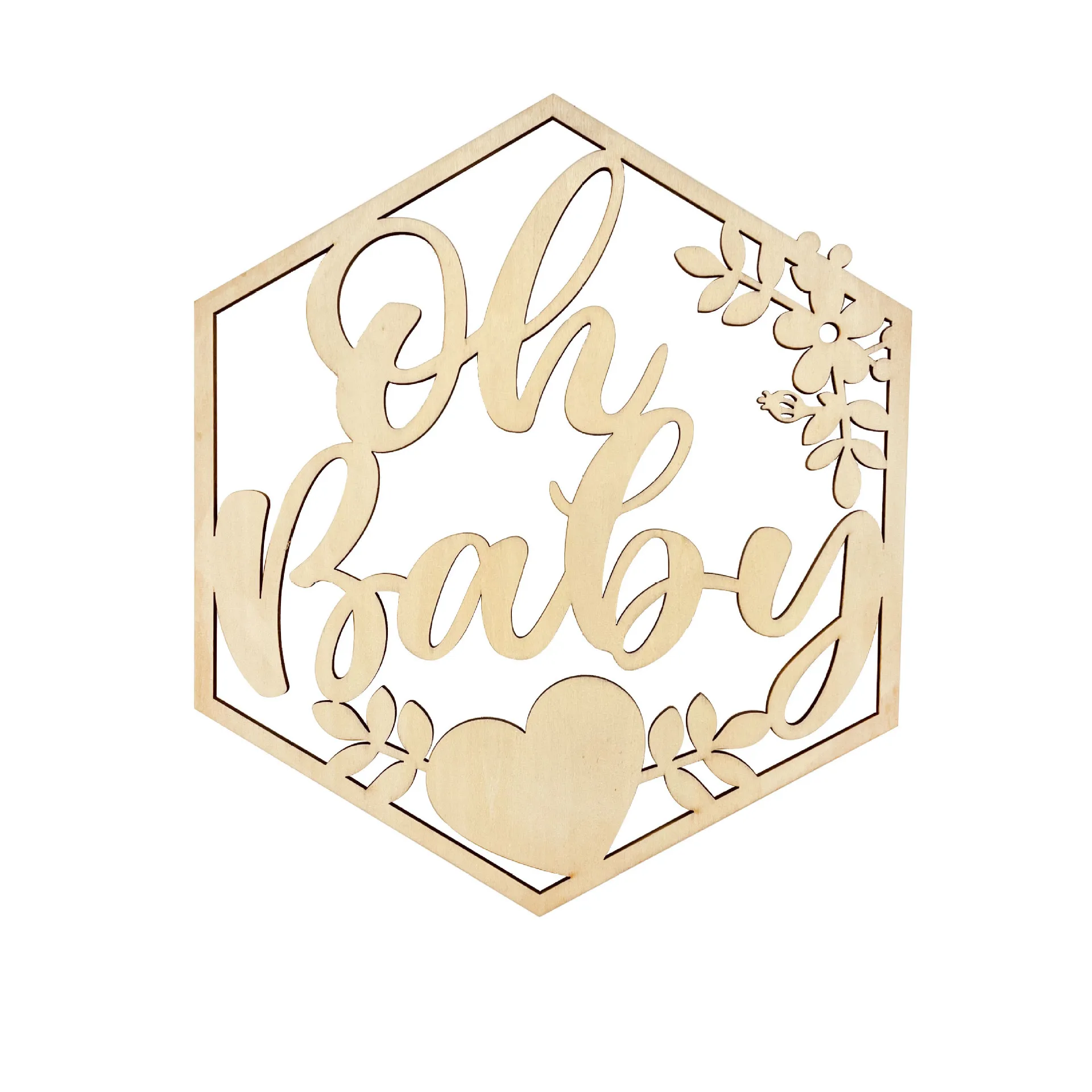Partycool Baby Girl Letters For Girl Oh Baby Shower Photo Booth Props Laser Cutout Wooden Door Decorations Wedding Party Favors