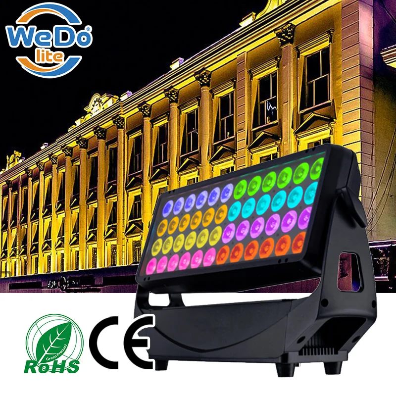 48PCS Waterproof Led Wall Washers Light High Power Rgbw 4In1 City Color Light 48*20w IP65 LED Wall Washers Lighting Outdoor