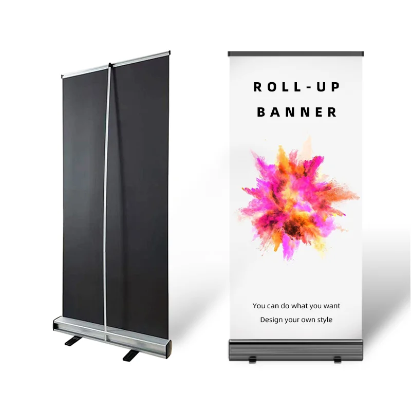 Image Custom outdoor aluminum banners rack Popular pull-up banner display stand