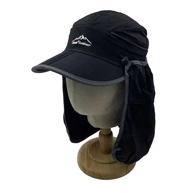 RTS High quality army jungle cap sunproof bucket hat with neck shade mesh breathable foldable outdoor hat