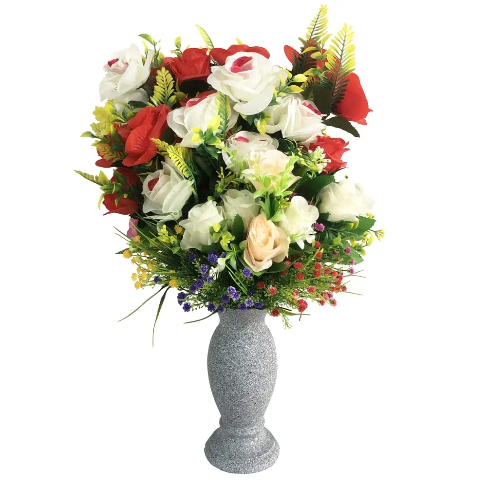 Custom Resin Vases Cemetery Decorative Memorial Grave Flower Vase with Spikes