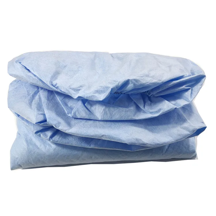 Chinese manufacturer underpad sewing rubber band bedspread hospital breathable film + non woven  Disposable Elastic Bed Cover