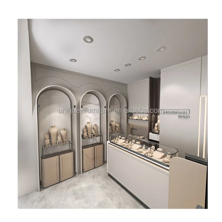 New invention jewelry display for retail shop high level jewelry store fixture modern watches shop design diamond counter