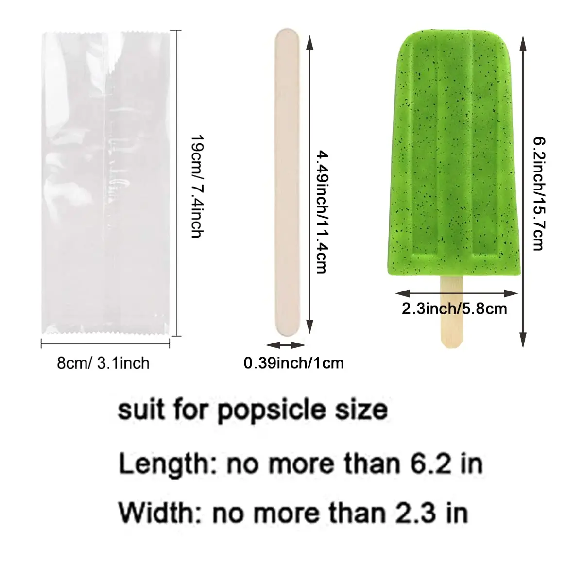 Food Grade Disposable Hot Sealing Clear Thick Ice Cream Wrappers Plastic Bags Ice Popsicle Mold Bag For Packaging Ice Cream