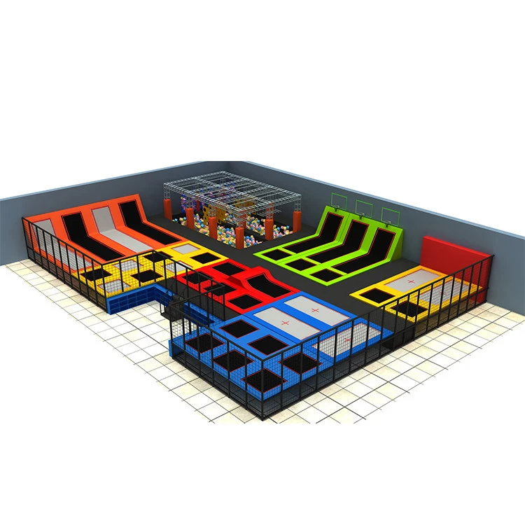 YL25760 Chine Supply Large Gymnastic Rectangular Indoor Trampolines With Foam Pit For Sale