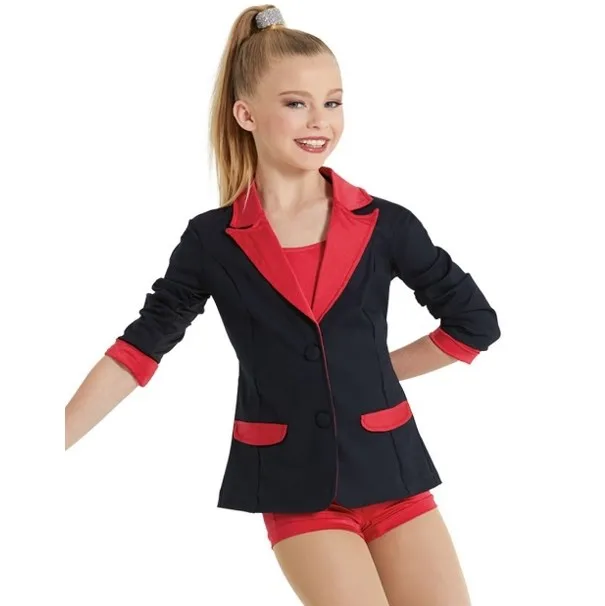 Girls dance costume child red lycrial priate performance wear adult stage  ballet suit jazz dance costumes suit shorts