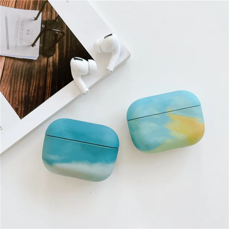 Модные аксессуары для наушников Airpod Pro Чехол ПК мраморный сублимационный чехол Airpods дизайнерский