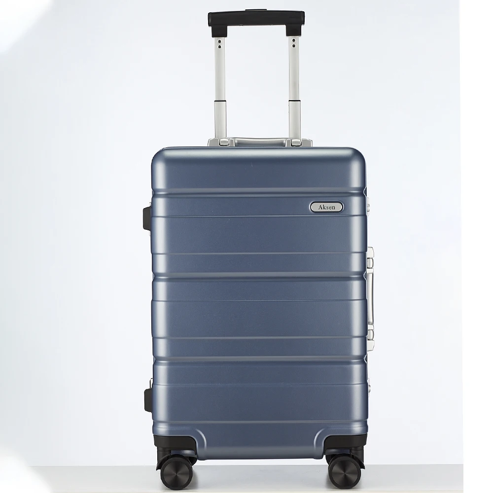 OEM Hard PC Aluminum Frame tsa lock 4pcs luggage set carry on hardshell suitcases luggage sets