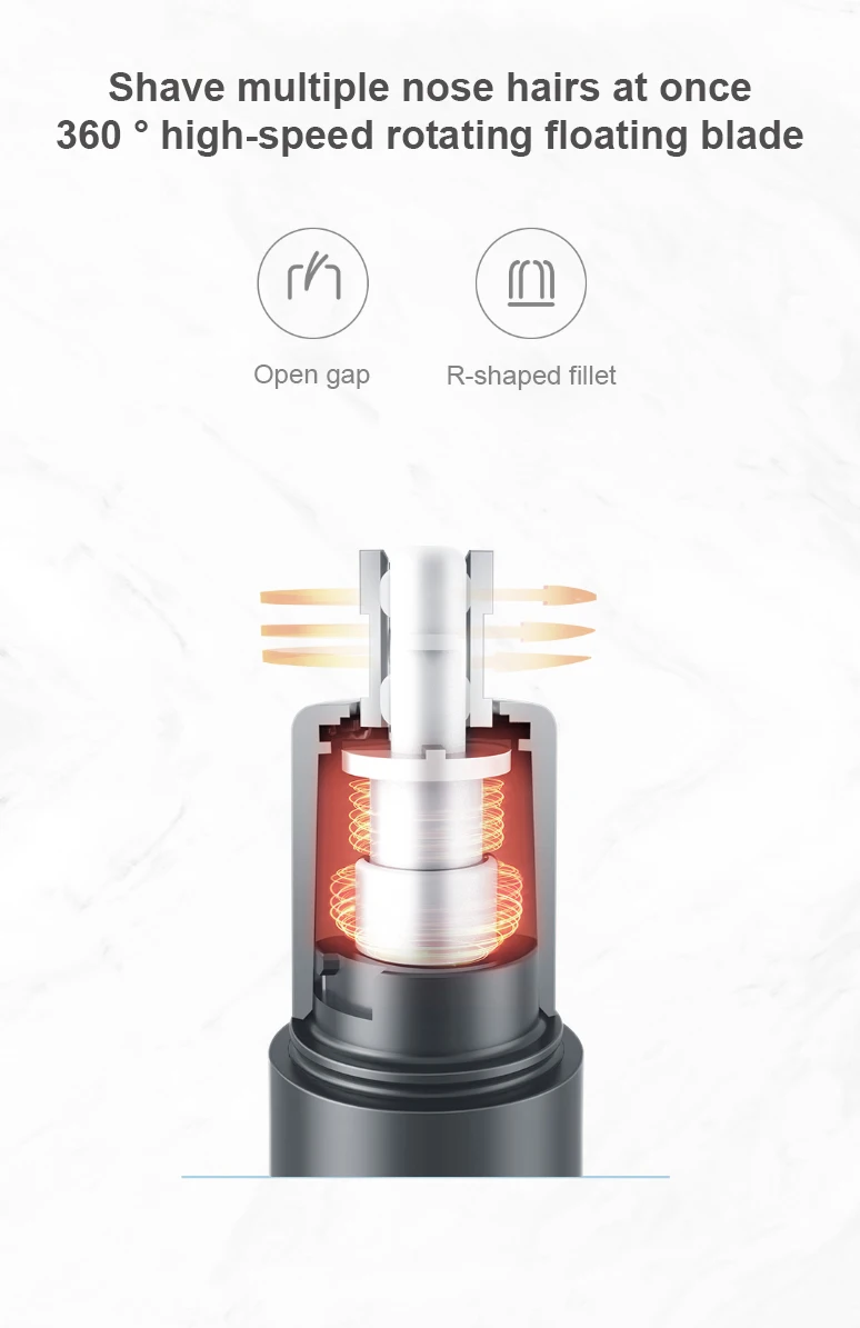 
Showsee Mini Nasal Hair Razor Nostril Shaver Portable Nose Hair Trmmer for Men 