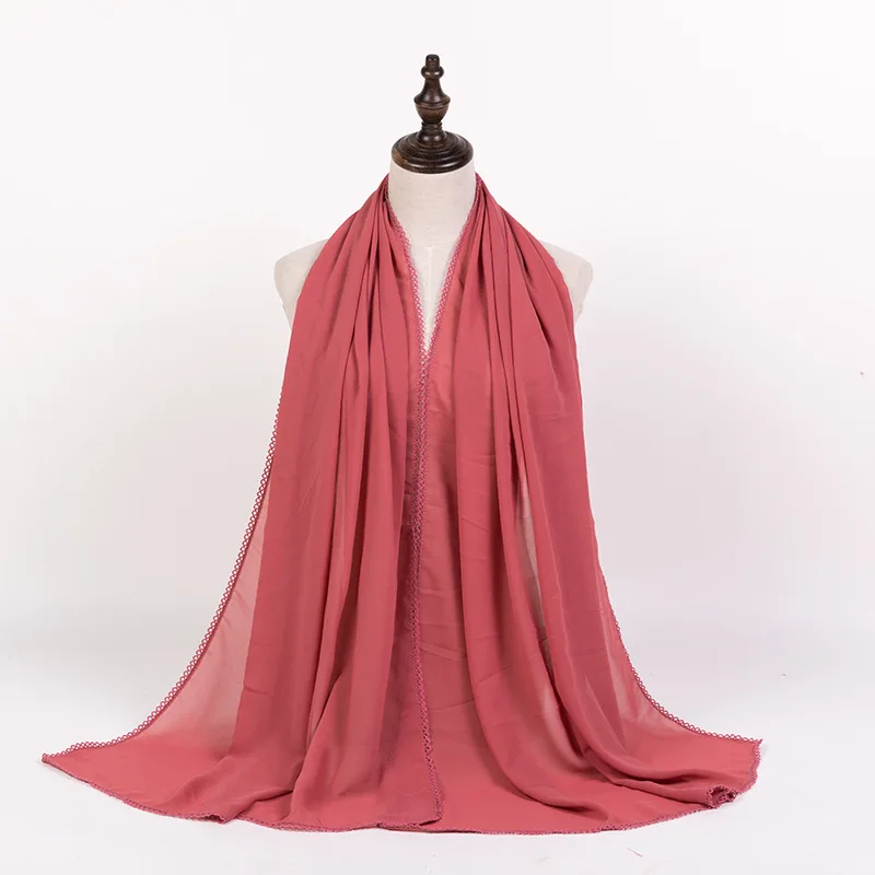 Dropshipping Free Sample Factory New Fashion Soild Color Headscarf Muslim Hijab Bubble Chiffon Scarf Women