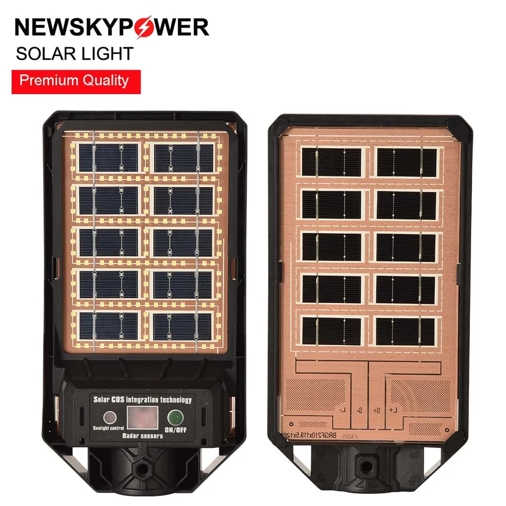 New Arrival Ultra thin Design Outdoor Double-side Solar Panel 100W 200W 300W 400 watts All in one Solar Powered Street Light