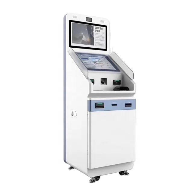 21.5 inch POS card reader Cash accept Cash Dispenser instant bank Card reader thermal printer self service terminal machine