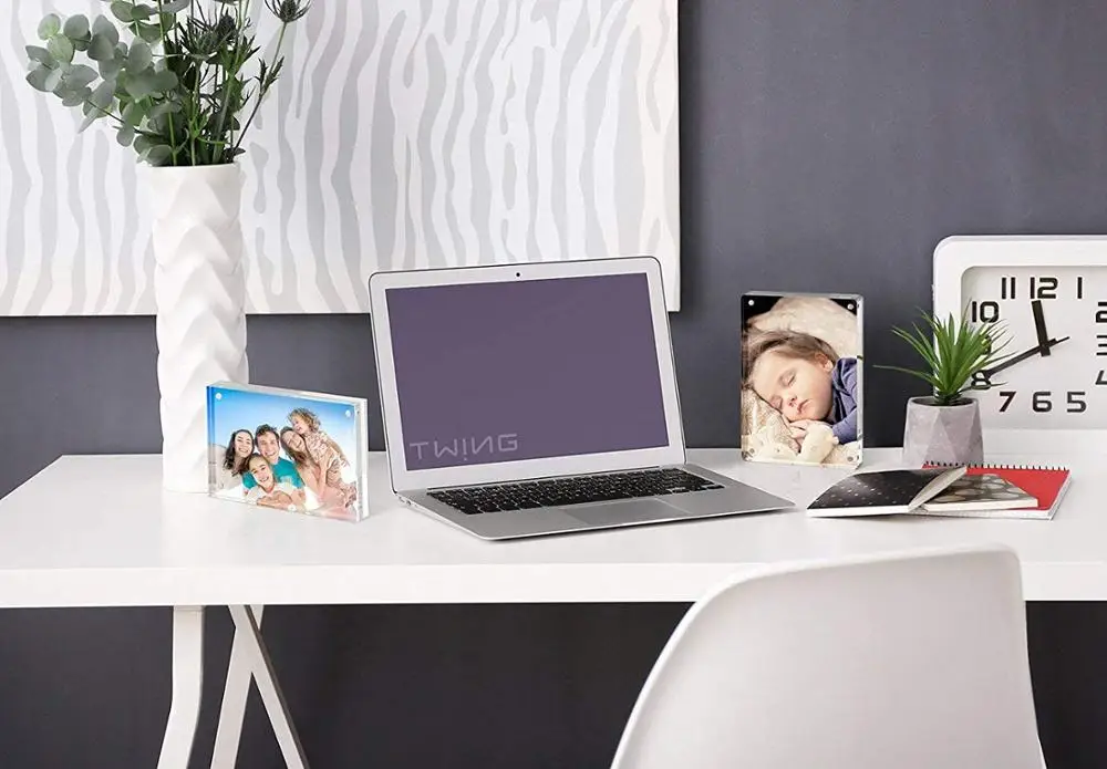 Factory square premium magnetic photo frame acrylic magnetic block for home decoration