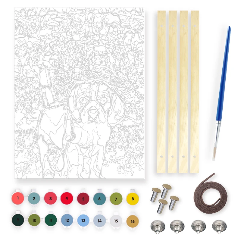 Acrylic Paint Picture by numbers Morden Wall art Canvas Painting with Frame for Home Decoration